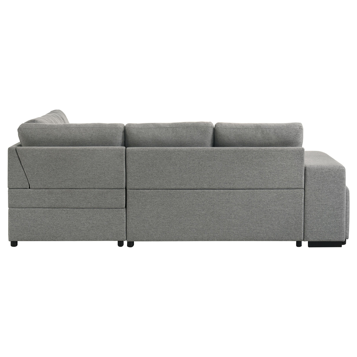 Roanne Grey Fabric Upholstered Sleeper Sectional Sofa