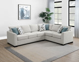 Ashford Chenille Upholstered Sleeper Sectional Sofa, Greige