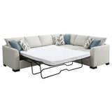 Ashford Chenille Upholstered Sleeper Sectional Sofa, Greige