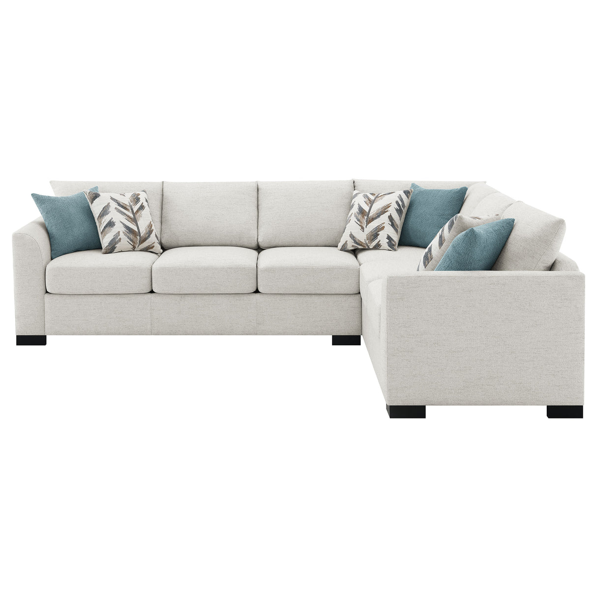 Ashford Chenille Upholstered Sleeper Sectional Sofa, Greige