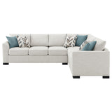 Ashford Chenille Upholstered Sleeper Sectional Sofa, Greige