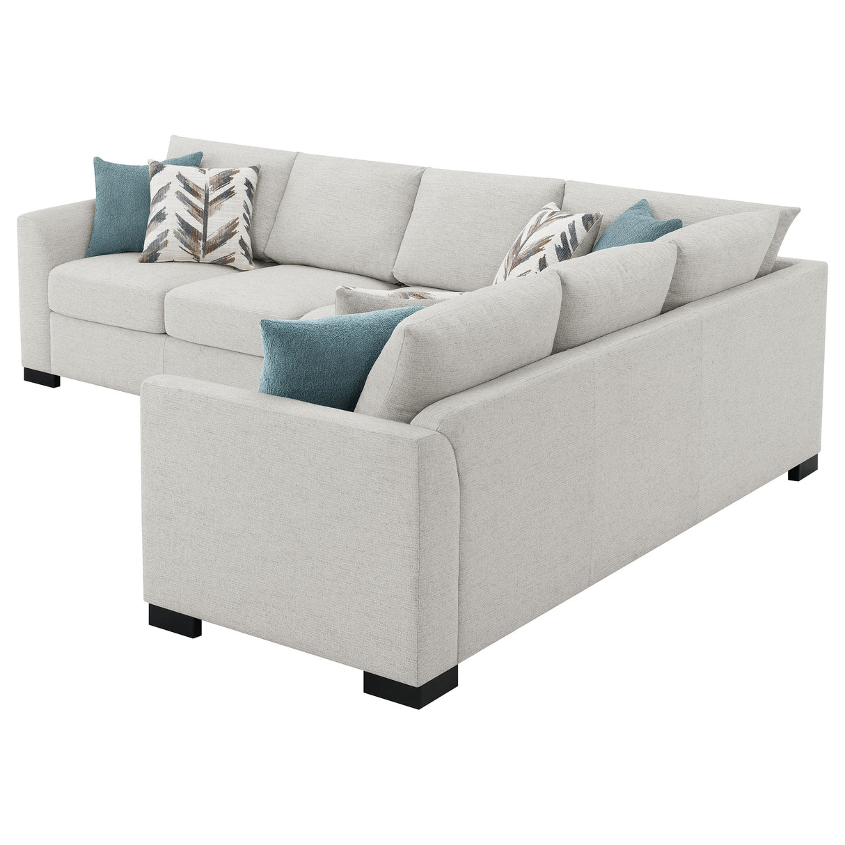 Ashford Chenille Upholstered Sleeper Sectional Sofa, Greige