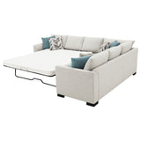 Ashford Chenille Upholstered Sleeper Sectional Sofa, Greige