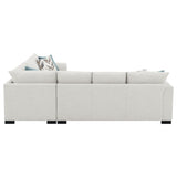 Ashford Chenille Upholstered Sleeper Sectional Sofa, Greige