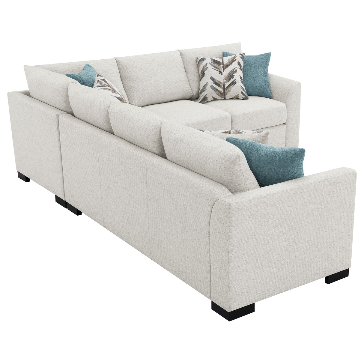 Ashford Chenille Upholstered Sleeper Sectional Sofa, Greige