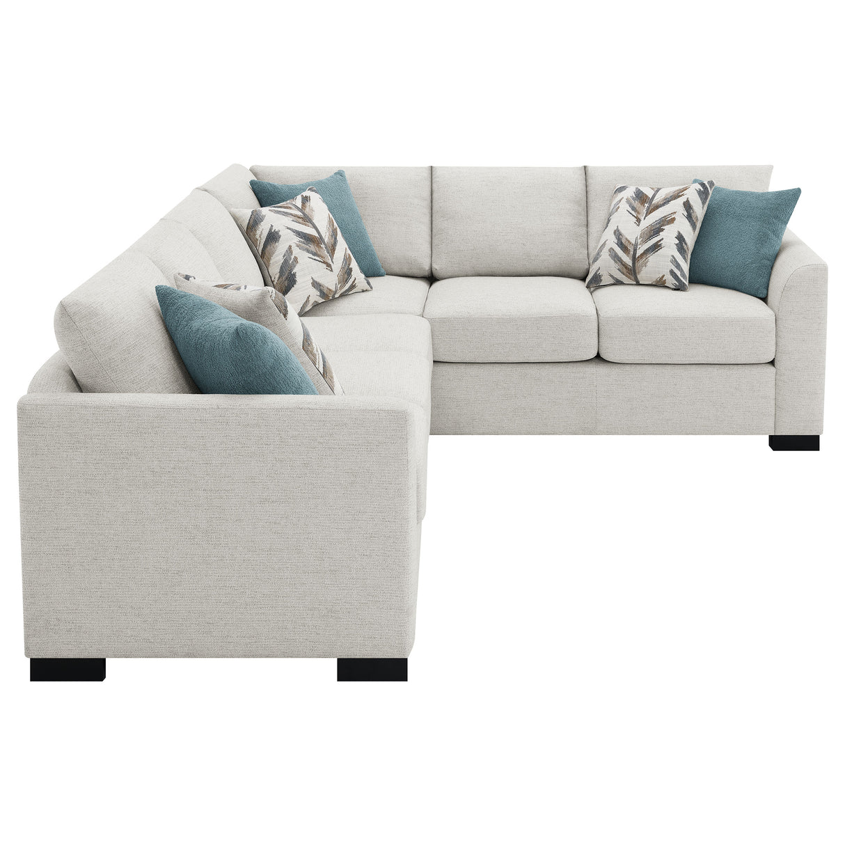 Ashford Chenille Upholstered Sleeper Sectional Sofa, Greige