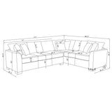 Ashford Chenille Upholstered Sleeper Sectional Sofa, Greige