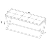 Walton Leatherette Upholstered Tufted Accent Bench, White