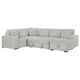 Devonshire Sleeper Sectional Sofa with Storage Chaise, Grey