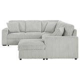 Devonshire Sleeper Sectional Sofa with Storage Chaise, Grey