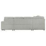 Devonshire Sleeper Sectional Sofa with Storage Chaise, Grey