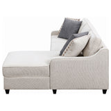 Mcloughlin Upholstered Sloped Arm Sectional Sofa, Platinum
