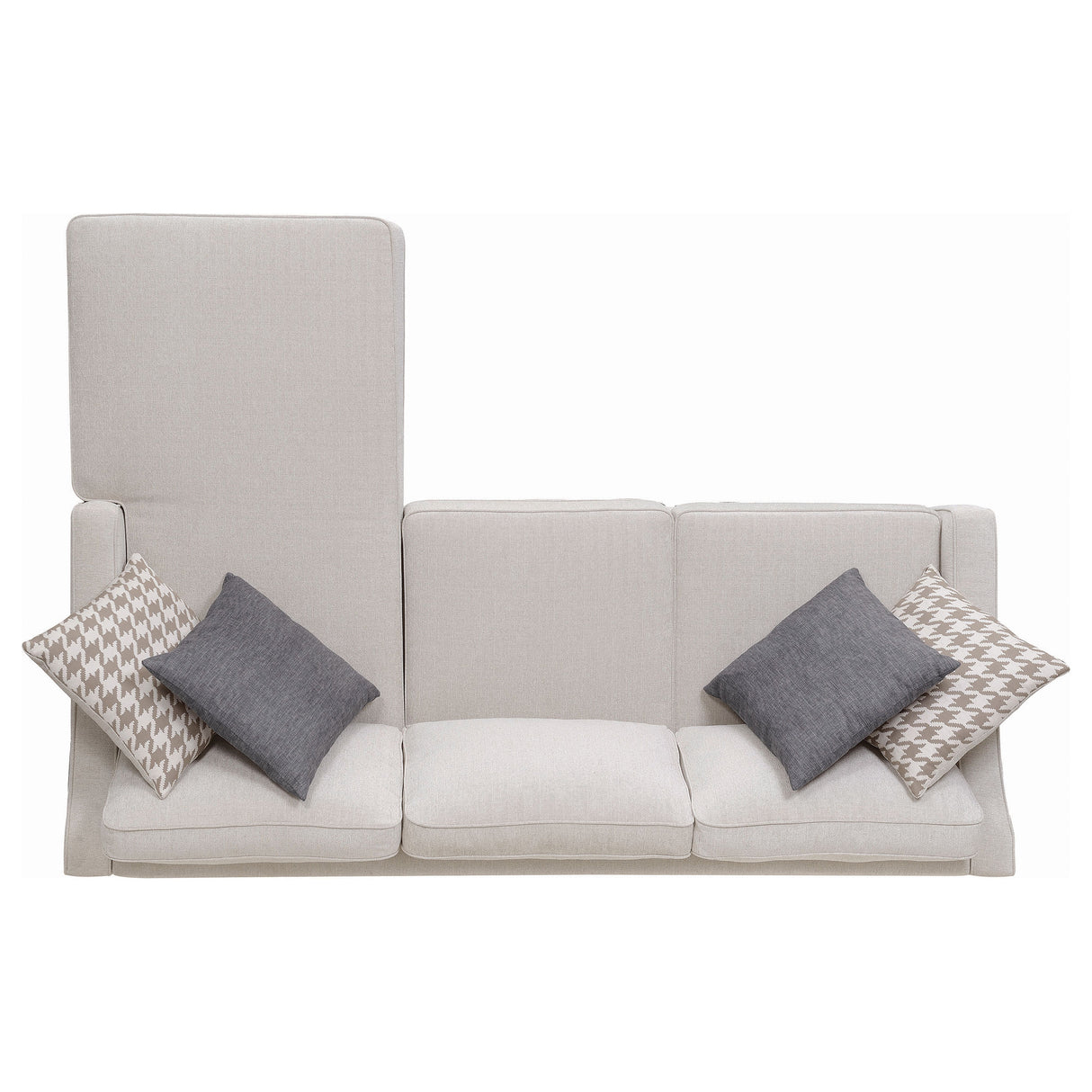 Mcloughlin Upholstered Sloped Arm Sectional Sofa, Platinum