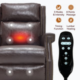 Manual Recliner Chair  With Heavy Duty Motion Mechanism, 8 Vibrating Nodes And 3 Massage Modes For Living Room