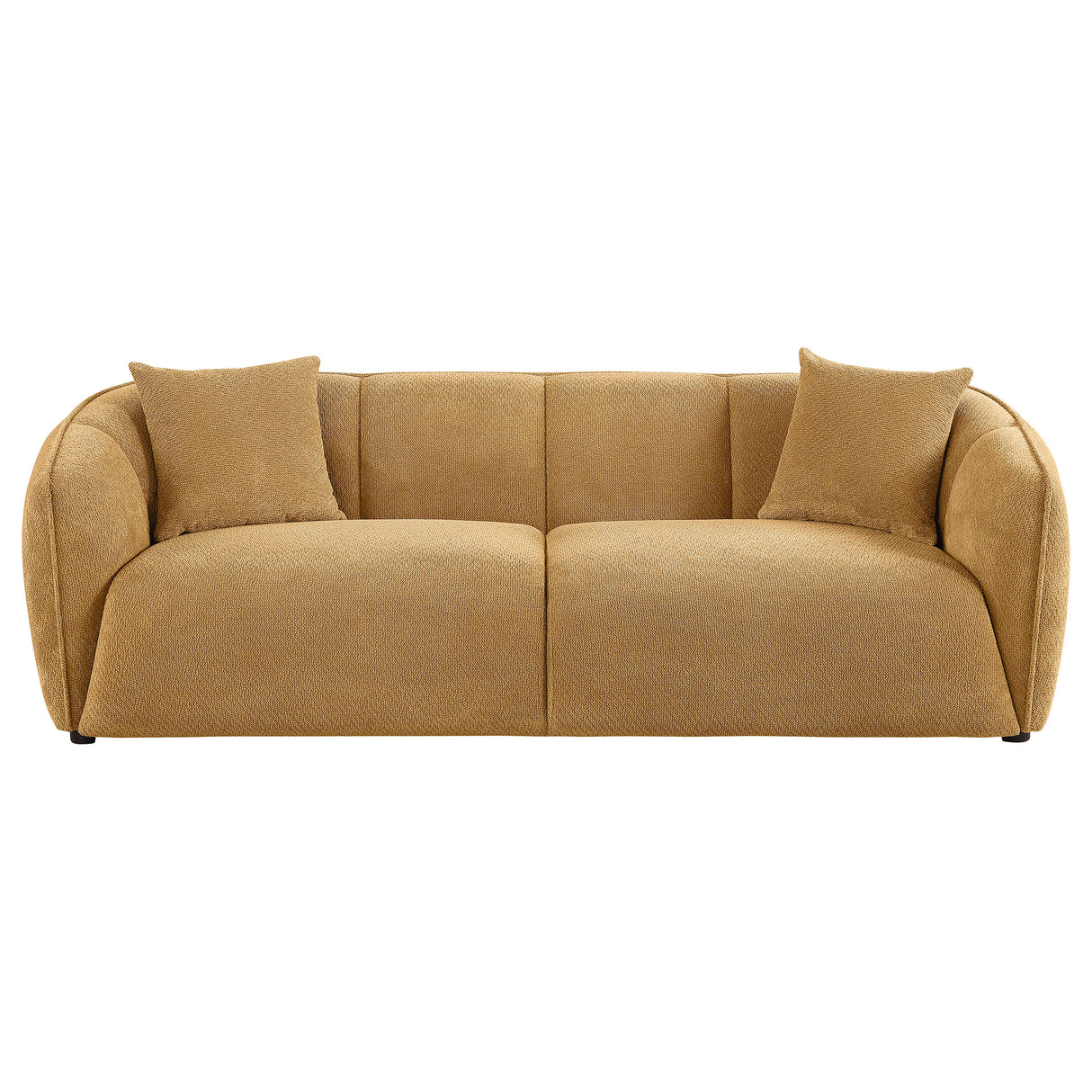 Aleisha Chenille Upholstered Sofa in Mustard Yellow