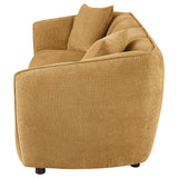 Aleisha Chenille Upholstered Sofa in Mustard Yellow