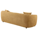 Aleisha Chenille Upholstered Sofa in Mustard Yellow