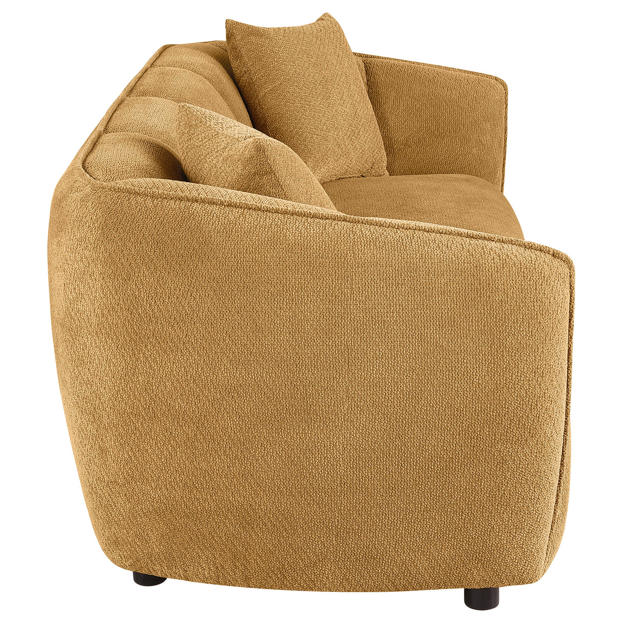 Aleisha Chenille Upholstered Sofa in Mustard Yellow