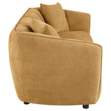 Aleisha Chenille Upholstered Sofa in Mustard Yellow