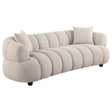 Whitney 2-Piece Channel Tufted Boucle Sofa Set, Pebble