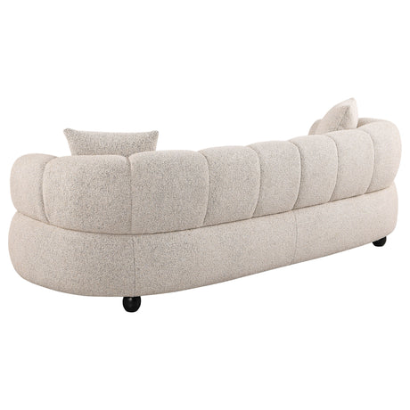 Whitney 2-Piece Channel Tufted Boucle Sofa Set, Pebble