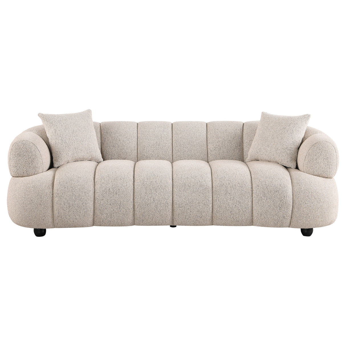 Whitney Contemporary Channel Tufted Boucle Sofa