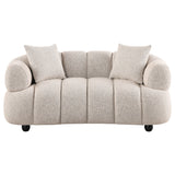 Whitney Contemporary Channel Tufted Boucle Loveseat