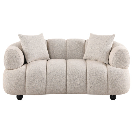 Whitney Contemporary Channel Tufted Boucle Loveseat