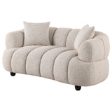 Whitney Contemporary Channel Tufted Boucle Loveseat