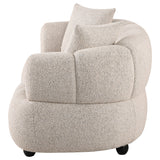 Whitney Contemporary Channel Tufted Boucle Loveseat