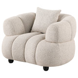Whitney Contemporary Channel Tufted Boucle Accent Chair