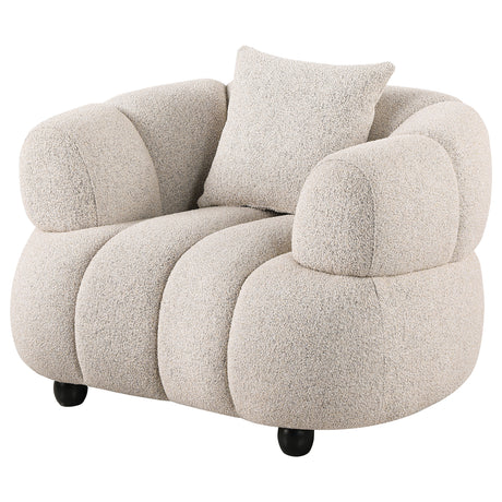 Whitney Contemporary Channel Tufted Boucle Accent Chair