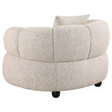 Whitney Contemporary Channel Tufted Boucle Accent Chair