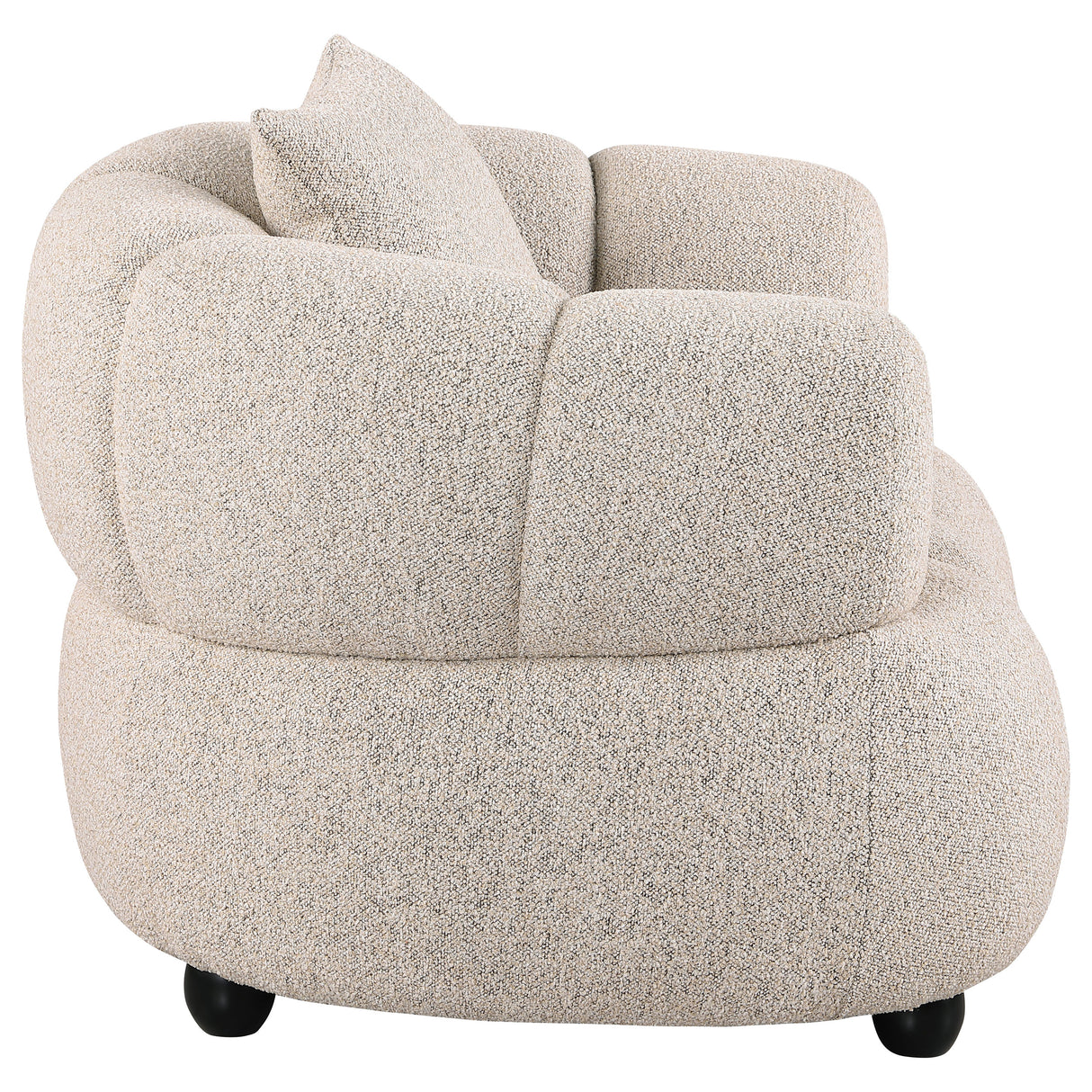 Whitney Contemporary Channel Tufted Boucle Accent Chair
