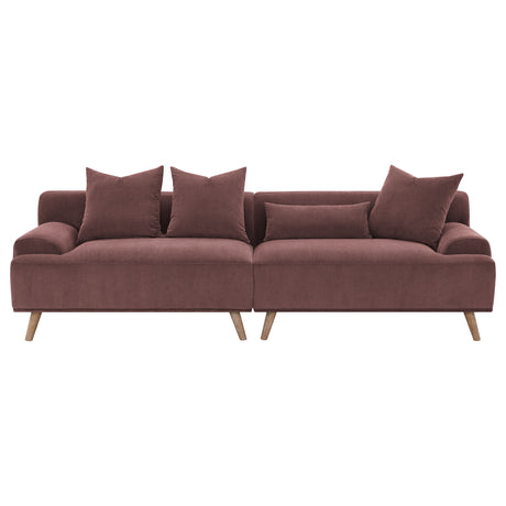Elizabeth Corduroy Extra Long Sofa - Wine Red