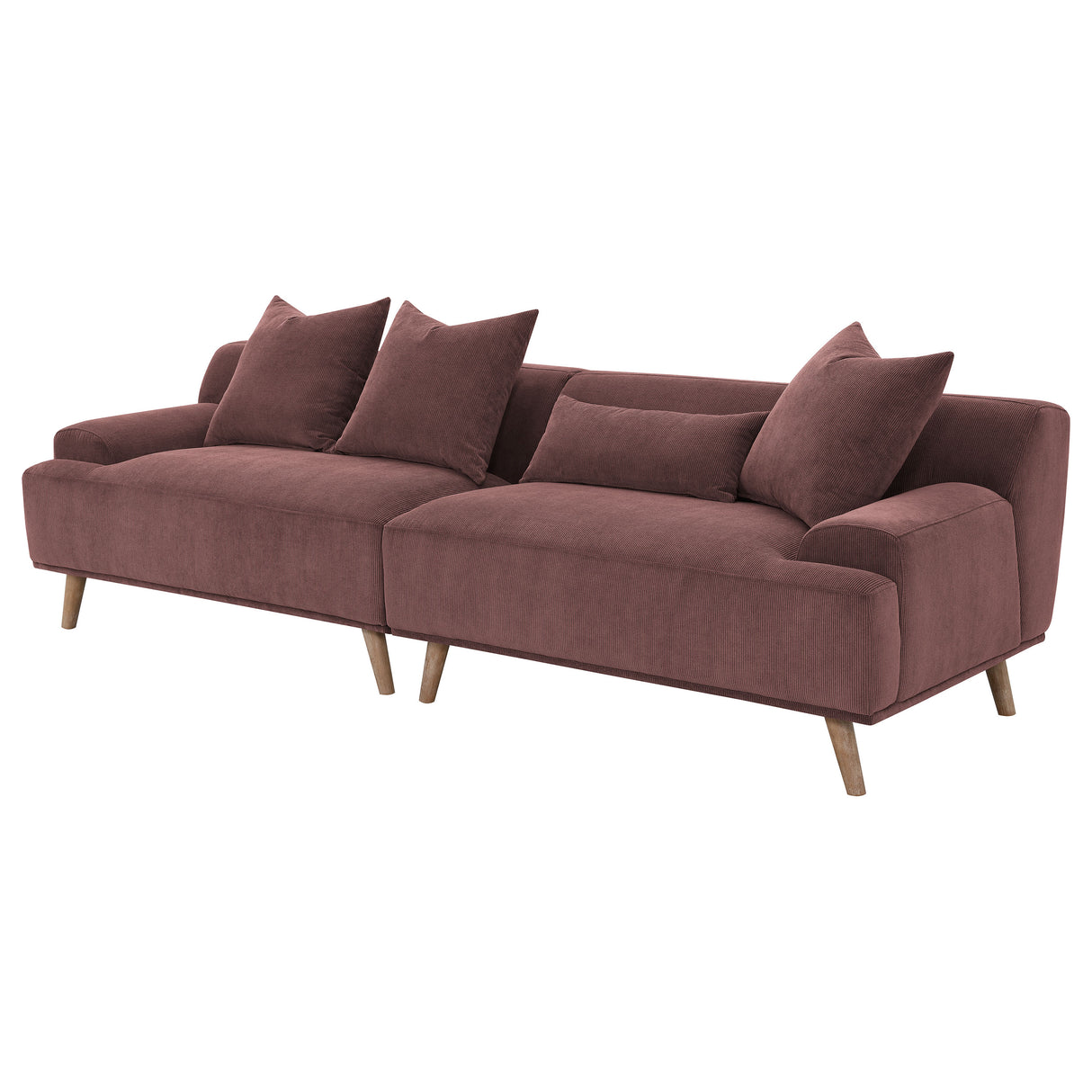 Elizabeth Corduroy Extra Long Sofa - Wine Red