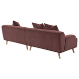 Elizabeth Corduroy Extra Long Sofa - Wine Red