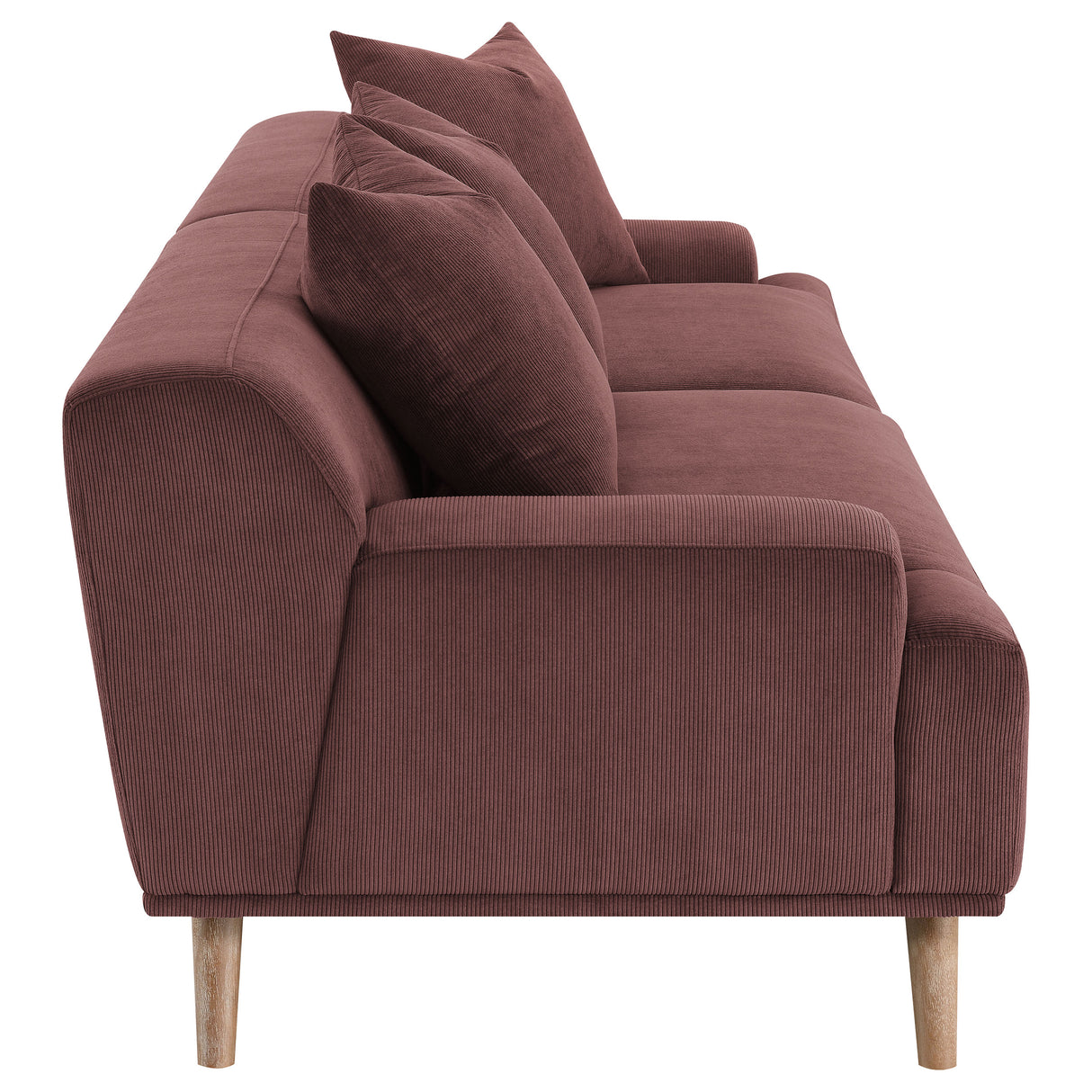 Elizabeth Corduroy Extra Long Sofa - Wine Red