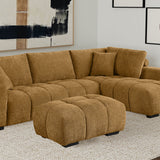 Camacho Rectangular Upholstered Tufted Ottoman in Amber