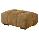 Camacho Rectangular Upholstered Tufted Ottoman in Amber