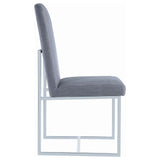 Upholstered Dining Chair Set With Base (Set of 2) - Gray