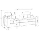Scotland 2-Piece Faux Leather Sofa Set, Black