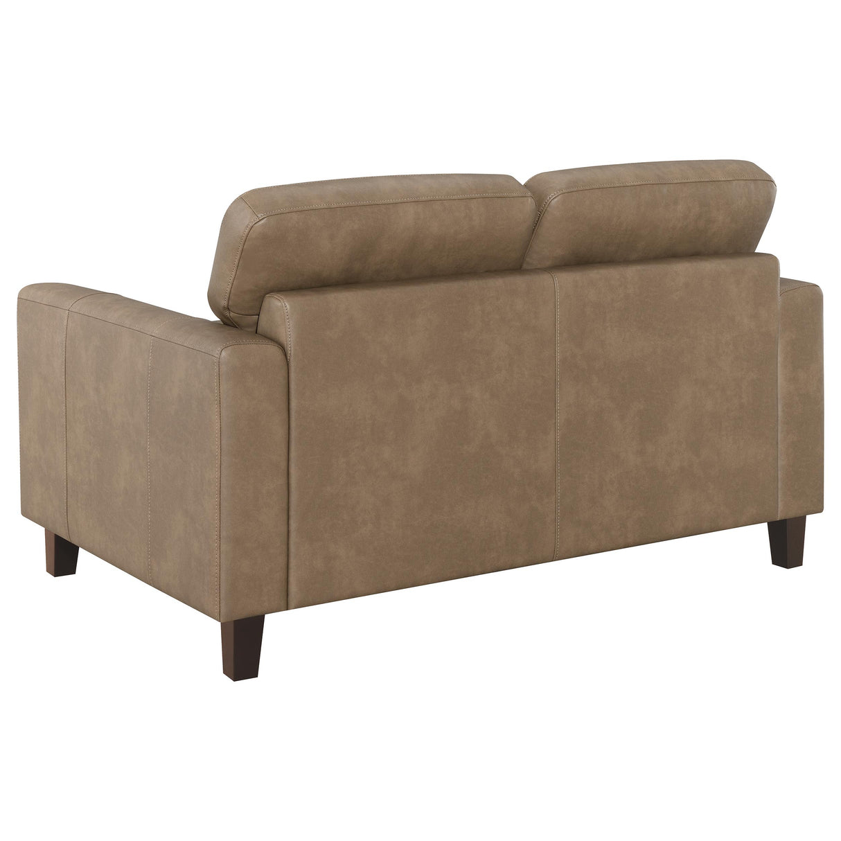 Scotland 2-Piece Faux Leather Sofa Set in Brown