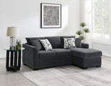 Storey Upholstered Sleeper Sectional Chaise - Dark Grey