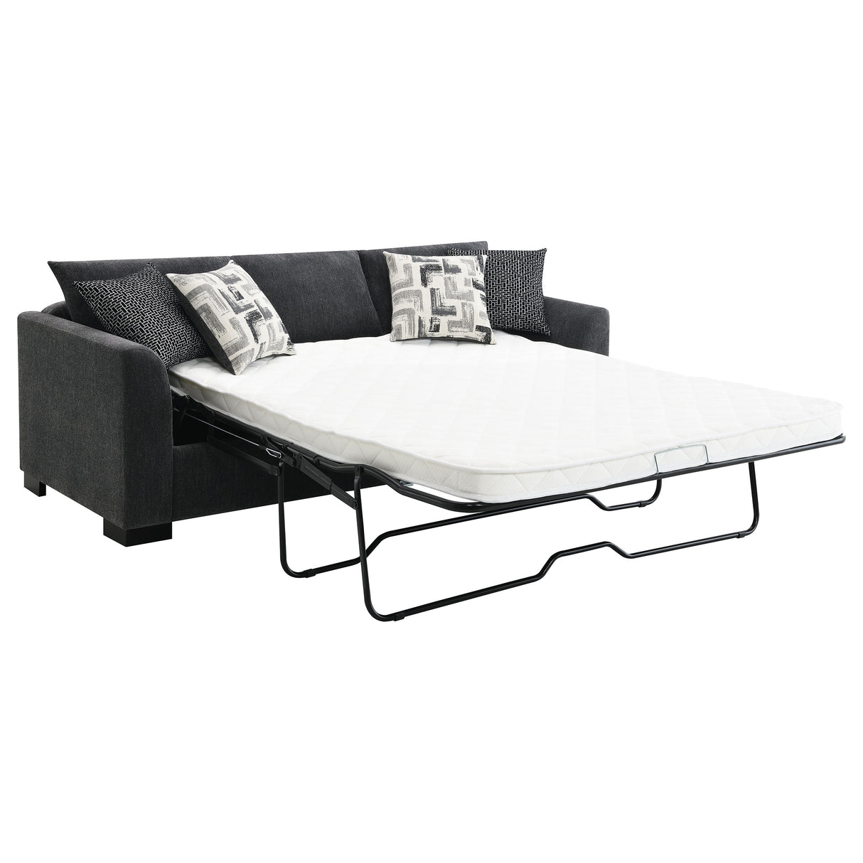 Storey Upholstered Sleeper Sectional Chaise - Dark Grey