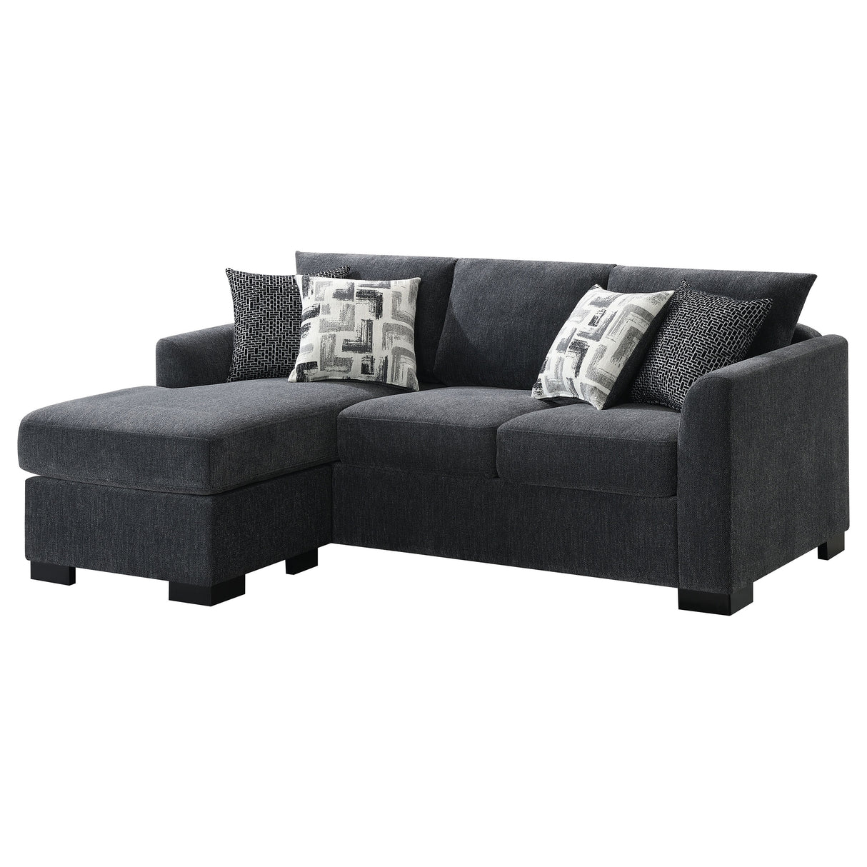 Storey Upholstered Sleeper Sectional Chaise - Dark Grey