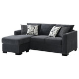 Storey Upholstered Sleeper Sectional Chaise - Dark Grey