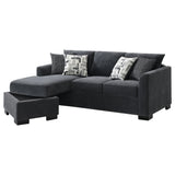 Storey Upholstered Sleeper Sectional Chaise - Dark Grey