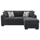 Storey Upholstered Sleeper Sectional Chaise - Dark Grey