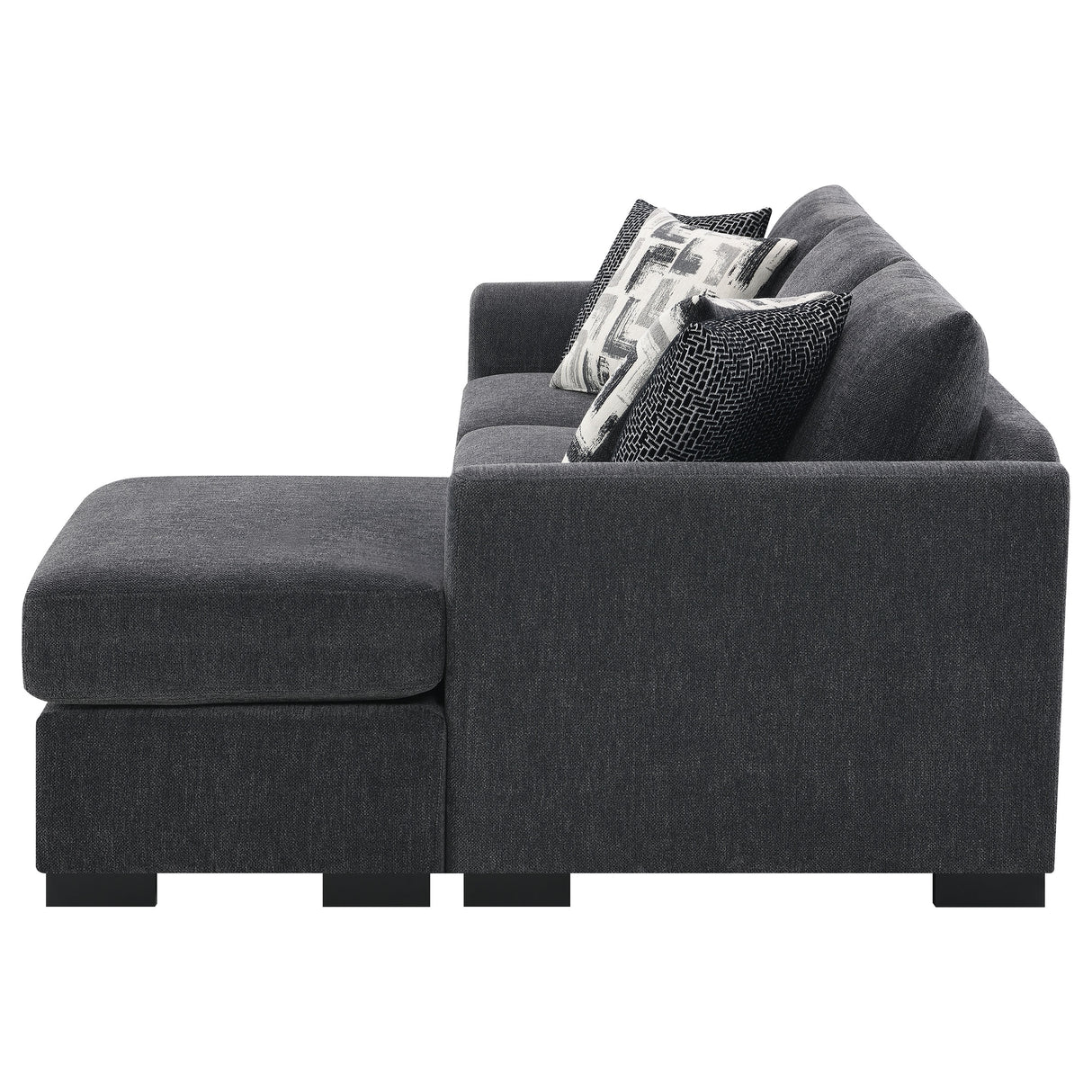 Storey Upholstered Sleeper Sectional Chaise - Dark Grey